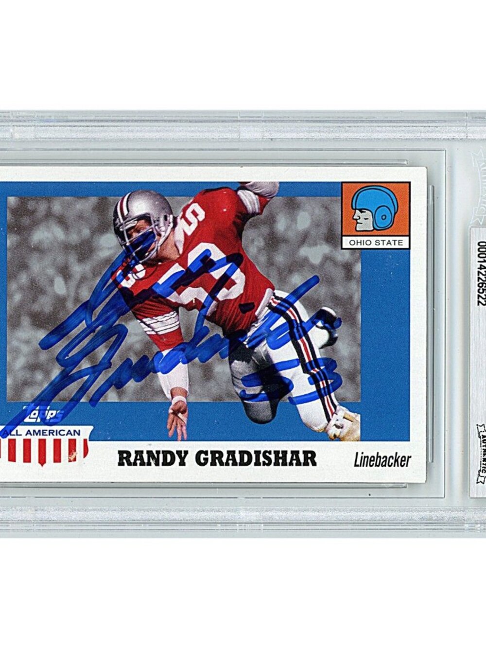 Randy Gradishar Signed Ohio State '05 Topps Football Card Beckett Slab Autograph